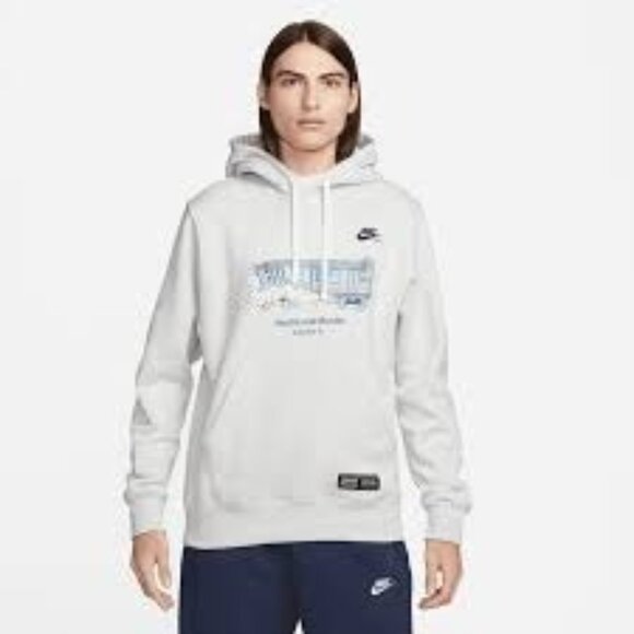 Rare Small Nike NYC Graphic Hoodie Hustle And Bustle Train Cotton EUC Unisex - Picture 1 of 10